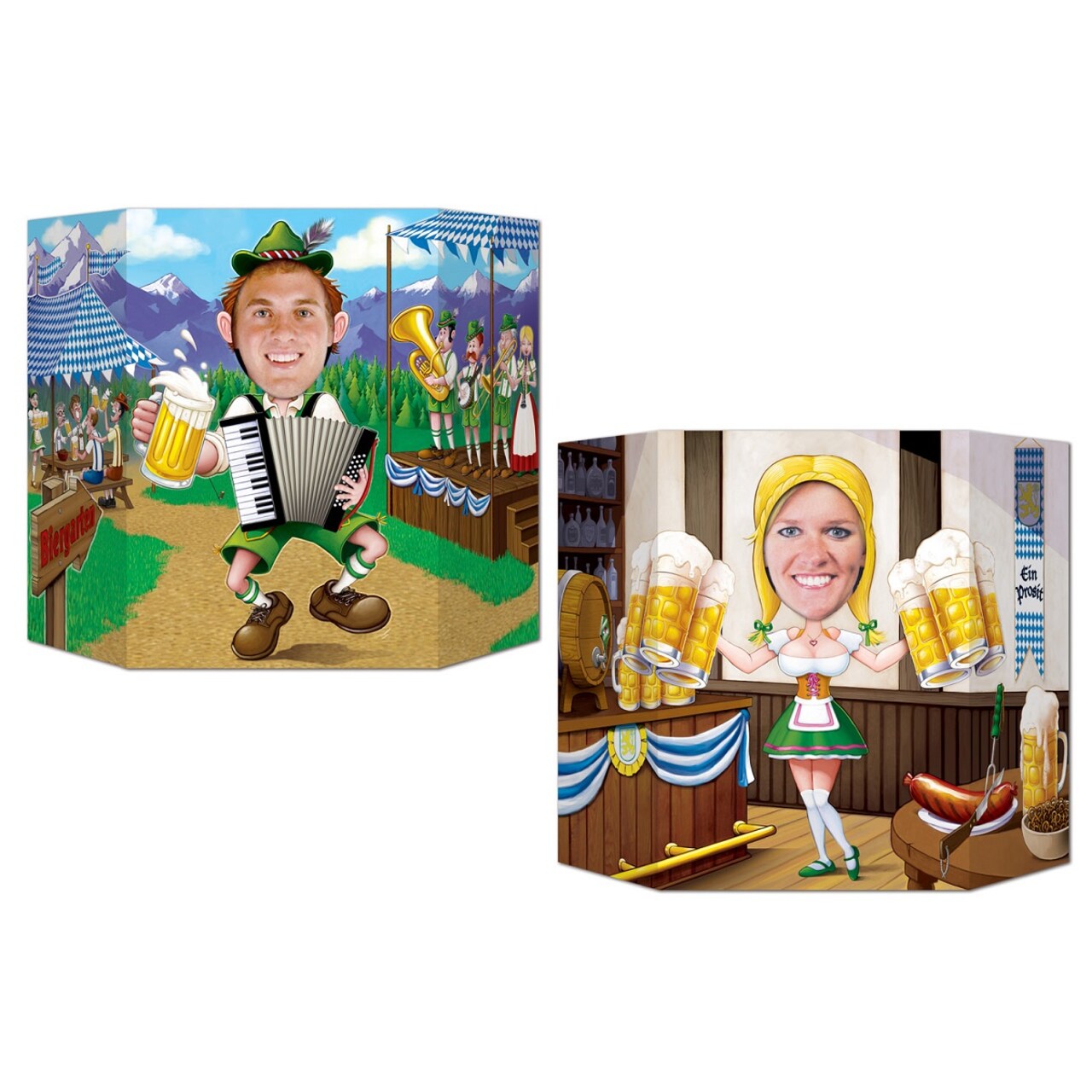 Party Central Pack of 6 Vibrantly Colored Oktoberfest Photo Props 37"
